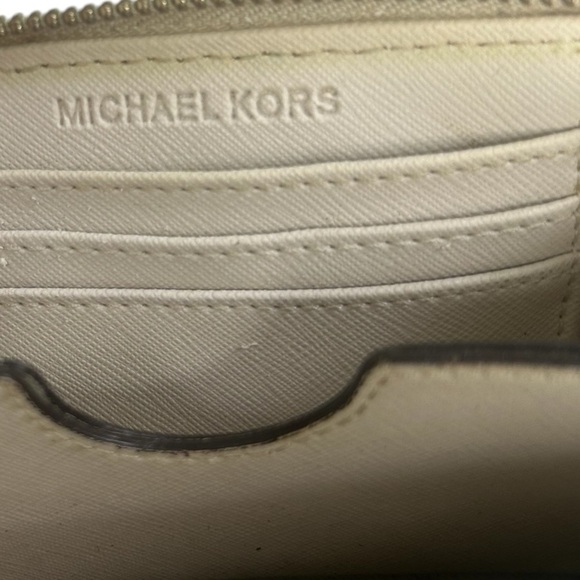 Michael Kors Beige Brown Logo Wristlet Wallet Organizer - Picture 9 of 15